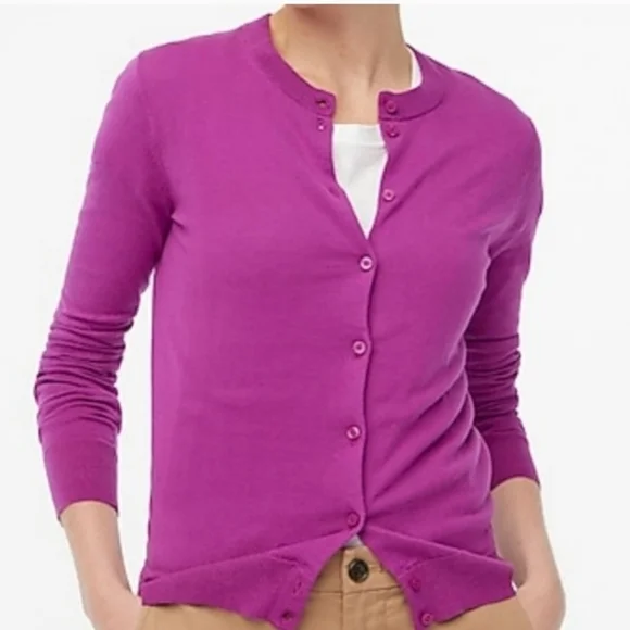 J. Crew The Clare Cardigan Sweater Crewneck Button Up Size XS - Picture 1 of 9